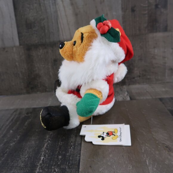 Disney Parks Winnie the Pooh Holiday Bean Plush Original Tags Small Christmas - Picture 4 of 10